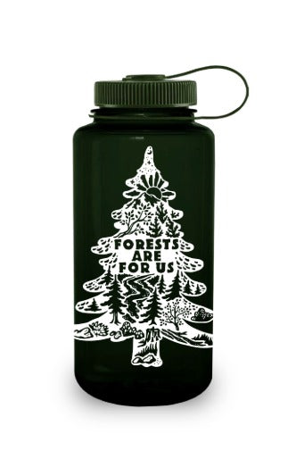 32oz Wide Mouth “Public Lands: Forests Are for Us” Bottle O8